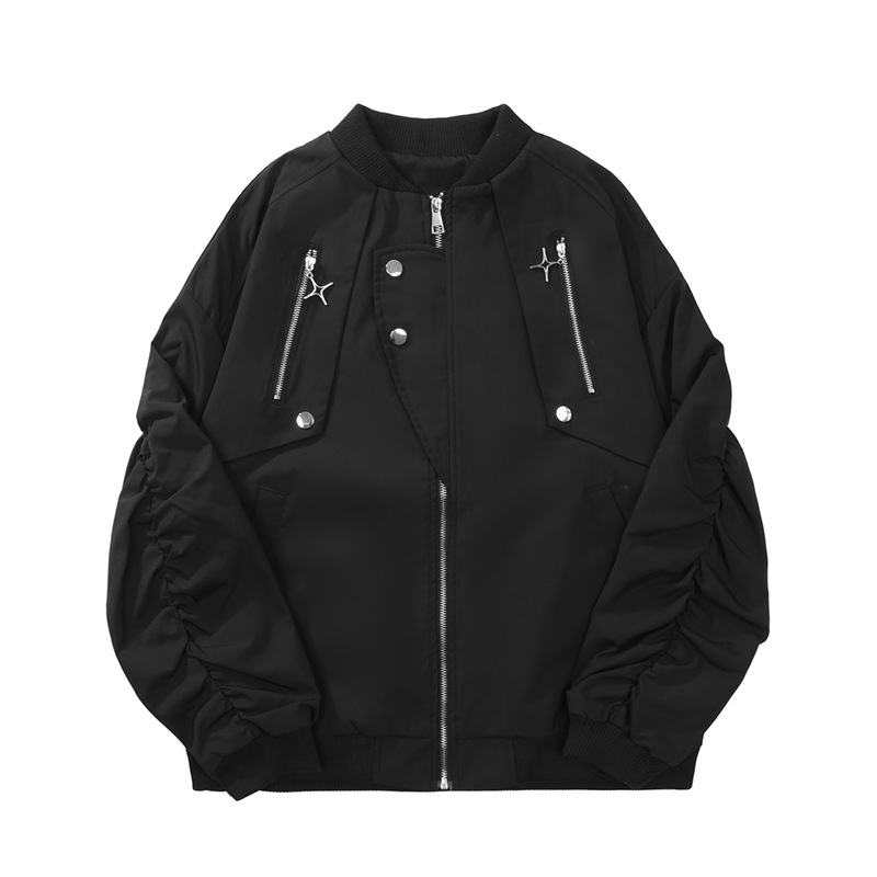 Nuevo estilo retro americano diseño de nicho traje de béisbol mujer primavera y otoño suelta calle alta vibe traje de vuelo chaqueta de hombre