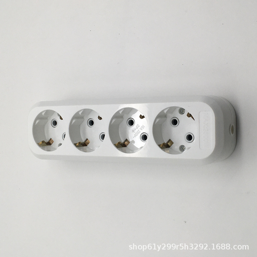 欧标排插无线插板俄罗斯四位接地