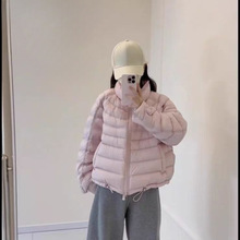 跨境彧言2025冬季新款90白鸭绒排骨羽绒服女时尚立领韩版保暖宽松