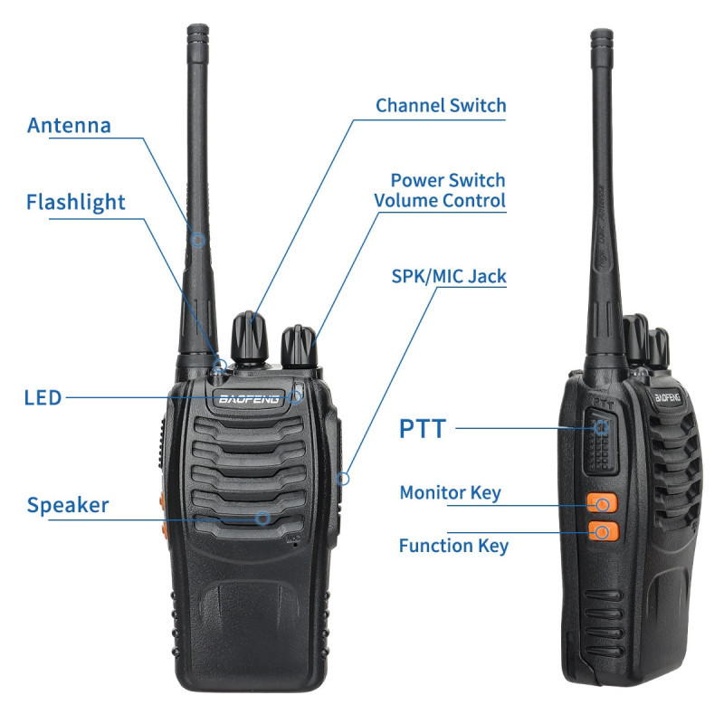 Baofeng BF-888s walkie-talkie muy alta frecuencia 400-470MHz Comercio exterior Exportación bidireccional walkie-talkie baofeng 888S