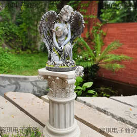 花园装饰欧式摆件户外可爱人物雕塑园林别墅庭院露台阳台布置