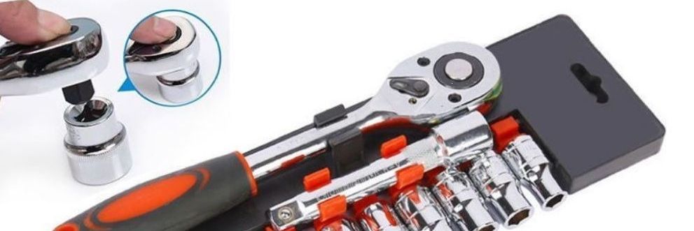 12-Piece Ratchet Wrench Set, Labor-Saving Quick Repair Socket Tool Set for Cars and Motorcycles, Manual Wrench Combination
