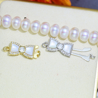 DIY parts S925 Sterling Silver exquisite shell Necklace Bracelet Connect Buckle ,Partially Prepared Products Silver Accessories