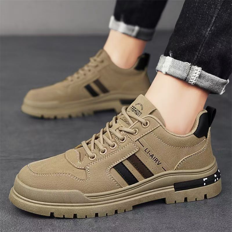 Zapatos de hombre 2026 nuevo sitio de construcción de primavera trabajo ocio zapatos de patina para trabajar zapatos antideslizantes y resistentes al desgaste para hombres