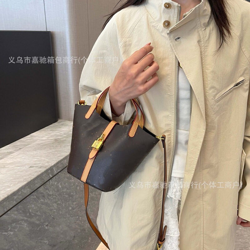 老花经典新款小拎包高级感斜挎包百搭菜篮子手提字母印花单肩包|undefined