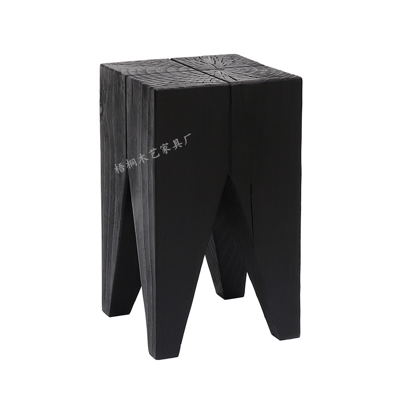 Taburetes de madera de tronco de alojamiento nórdico taburetes de madera maciza taburetes de asiento taburetes de madera maciza