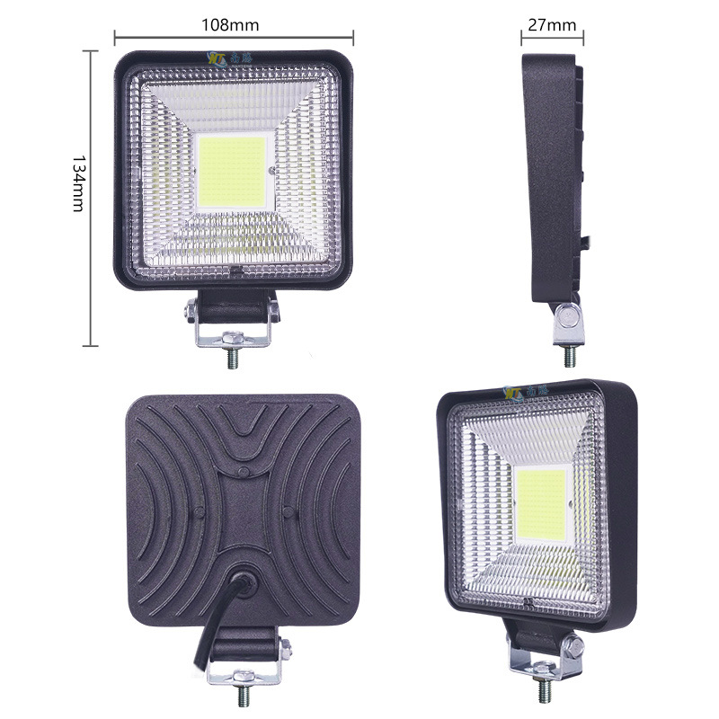 lámpara de trabajo cuadrada LED inundación reforma vehículo todoterreno faro carretilla elevadora de ingeniería faro faro de alto nivel image 7