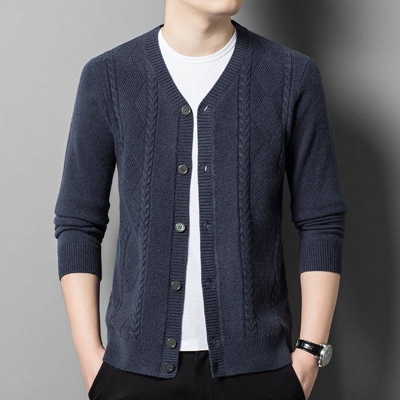 Pull en laine à col mi-haut pour homme, décontracté, à capuche, à manches longues, tendance, hiver 2024_voghion.com