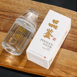 100ml小酒瓶 玻璃酒瓶 人参鹿茸保健酒养生酒空瓶 带杯子礼盒套装