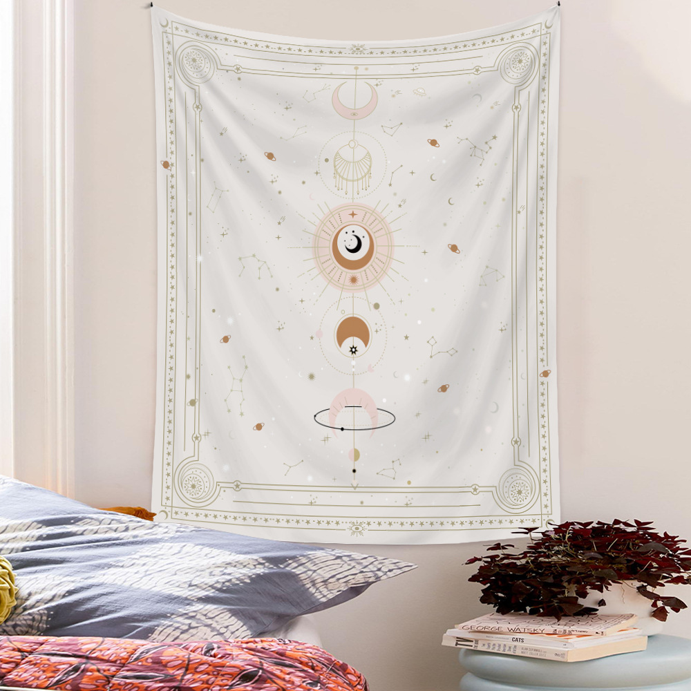 Bohemian Style Psychedelic Moon Phase Diagram Tapestry Wholesale Nihaojewelry display picture 4