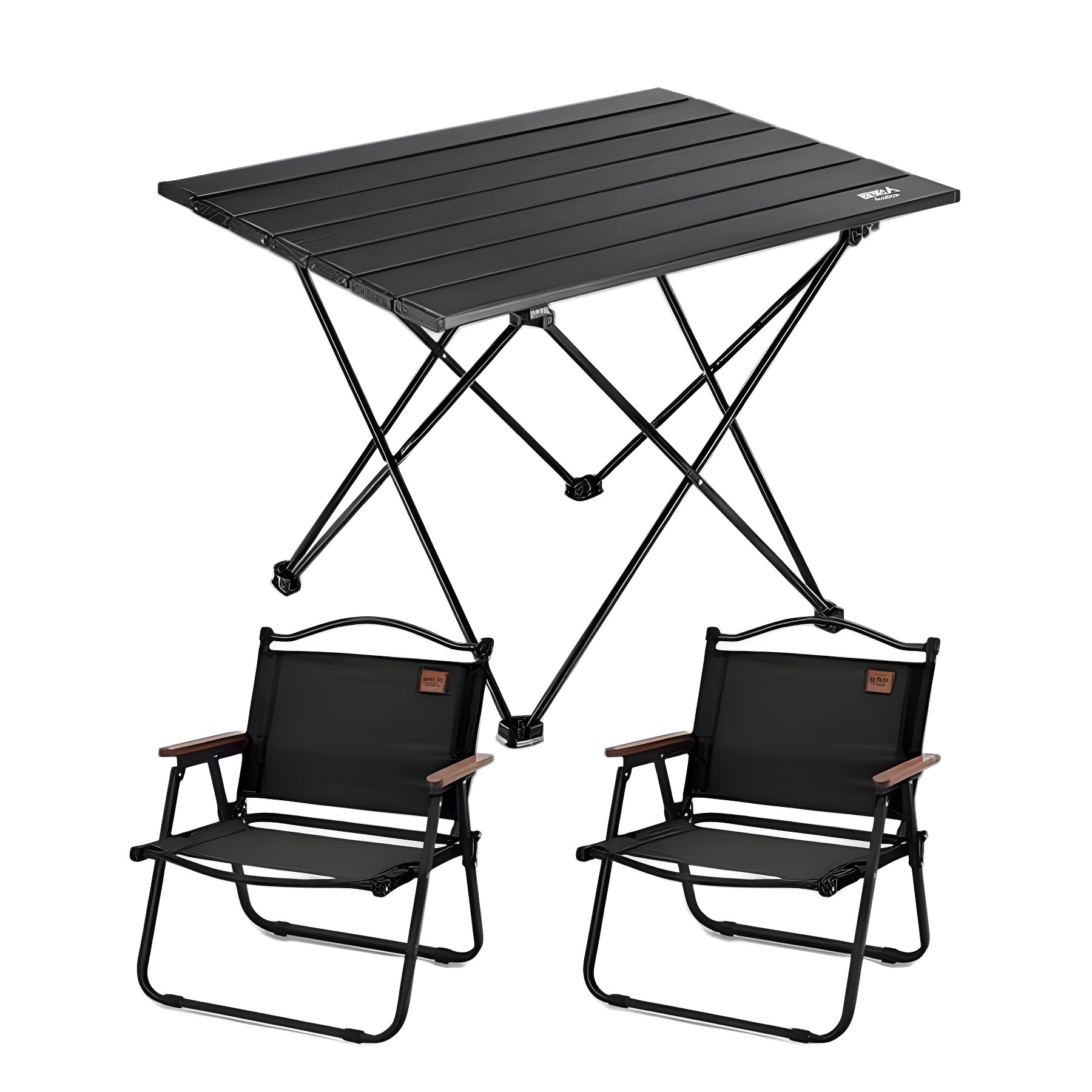 Mesa y silla plegables al aire libre para piquín al aire libre para equipos de campamento portátiles de aleación de aluminio plegables mesa de rollos de huevo