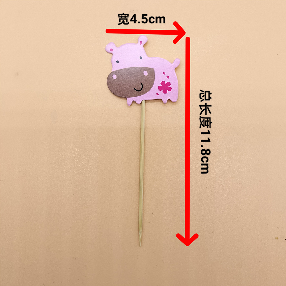 Palo de fruta desechable tenedor de fruta postre pastel de inserción de tarjeta de inserción plato de fruta decoración palo de bambú