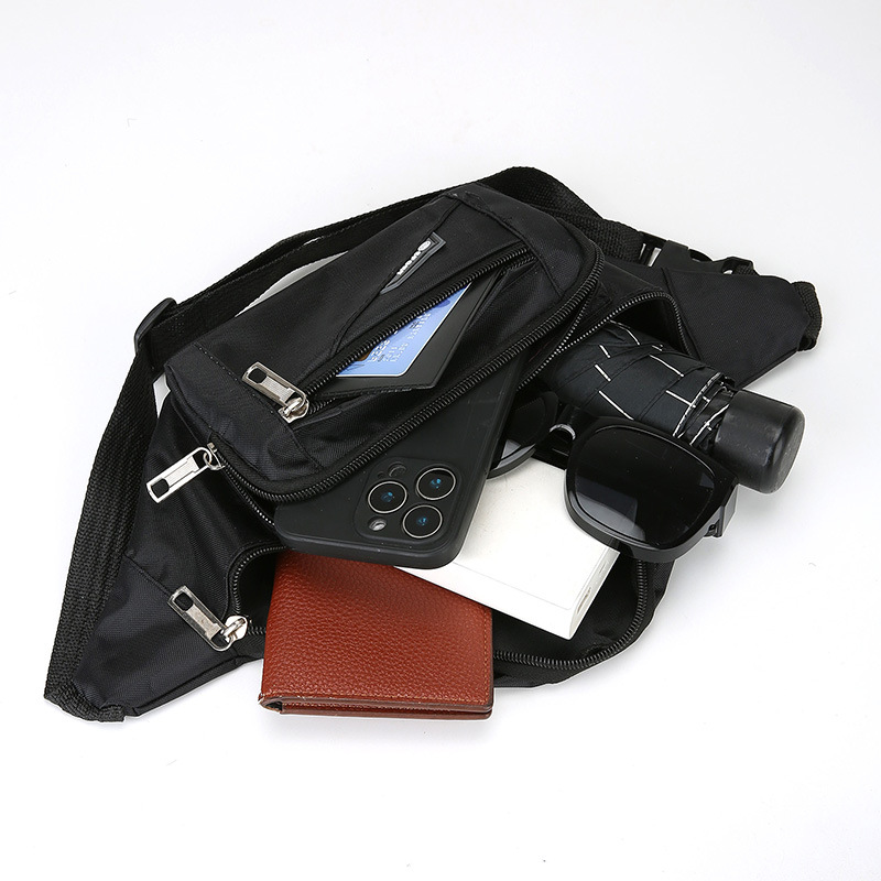 Bolsa de cintura a prueba de agua, mochila de hombro resistente al desgaste, bolsa de pago de negocios portátil al aire libre, bolso de pecho de hombre de gran capacidad