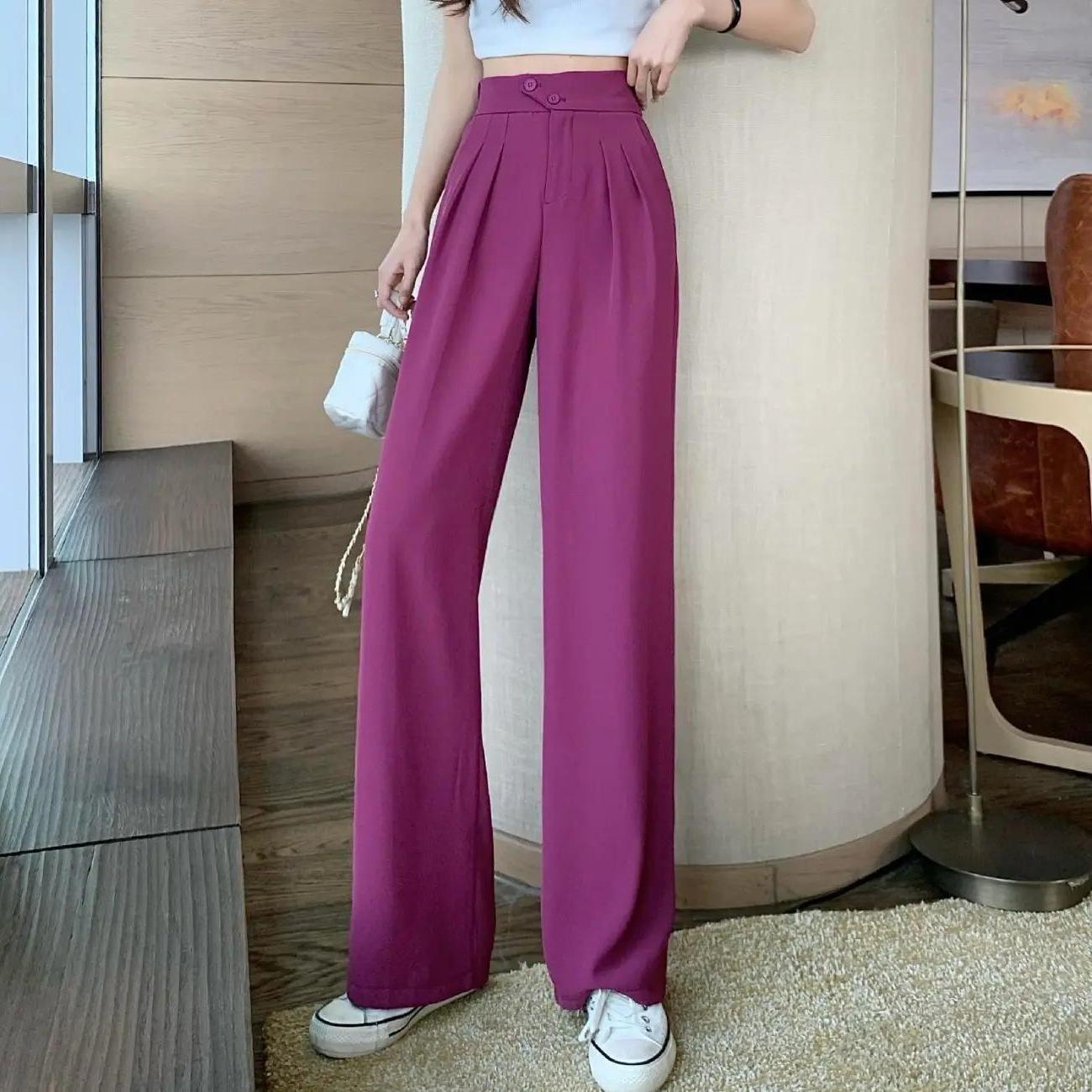 Wide Leg Pants for our summer Thin High Waist Suit Pants