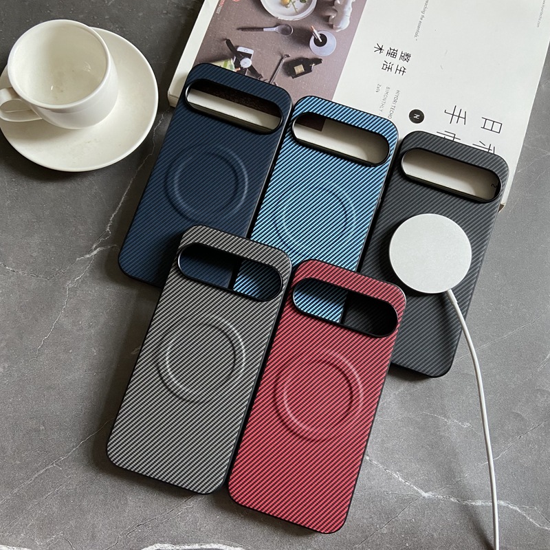 简约商务个性创意肤感碳纤维纹磁吸男女款适用谷歌Pixel 10XL/9pr