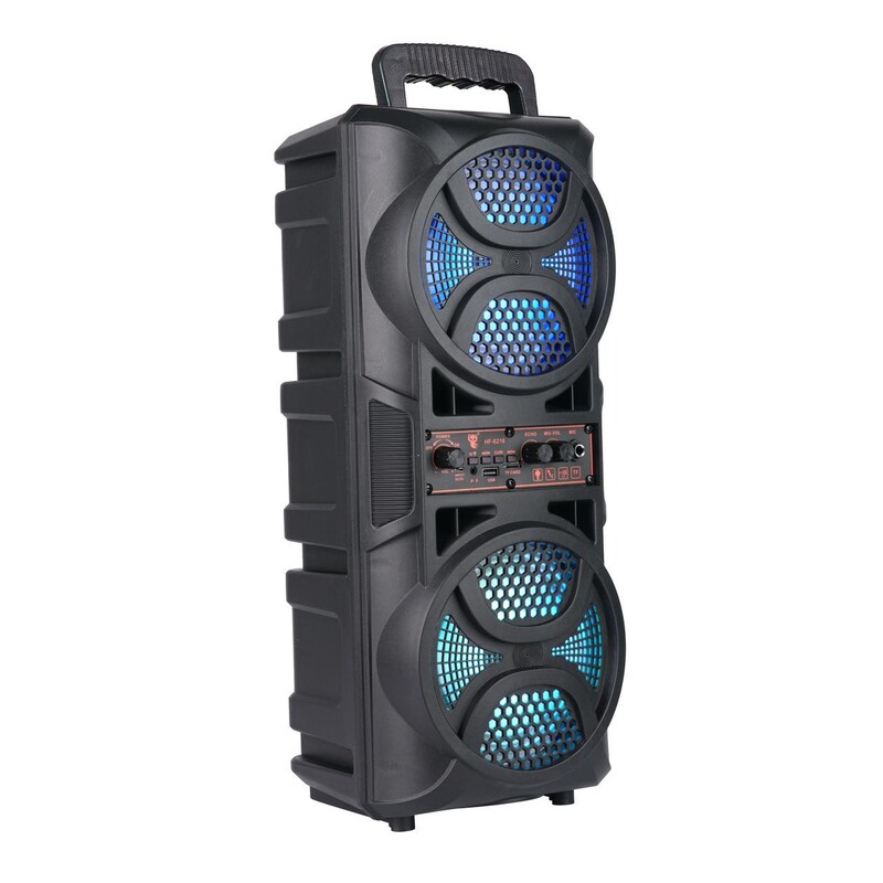 新しいポータブルスクエアダンスデュアル 6.5inch RGB 大音量高品質カード Bluetooth オーディオ工場卸売|undefined