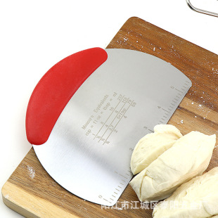 Manufacturer Stainless Steel Dough Cutter with Scale Dough Cutter Flour Cake Scraper Bread Cutter Baking Scraper