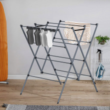 跨境晾衣架折叠晾衣架可拉宽毛巾架晒衣架落地晾衣架批发伸缩衣架