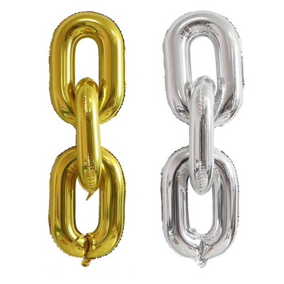 链子链条气球 22寸瘦版数字0气球 派对装饰KTV酒吧布置儿童玩具