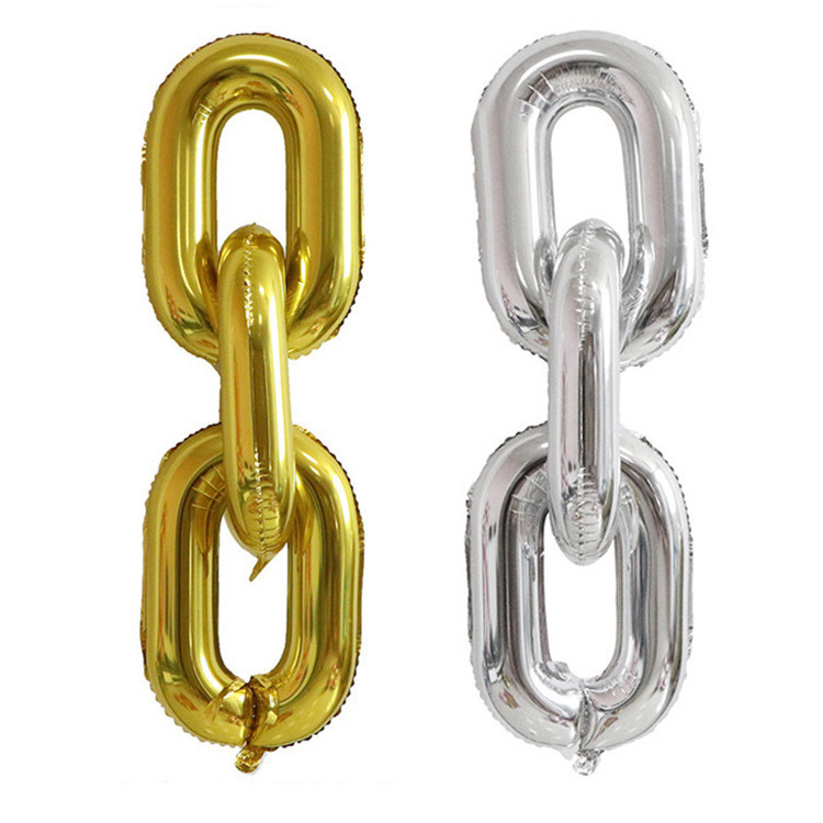 链子链条气球 22寸瘦版数字0气球 派对装饰KTV酒吧布置儿童玩具