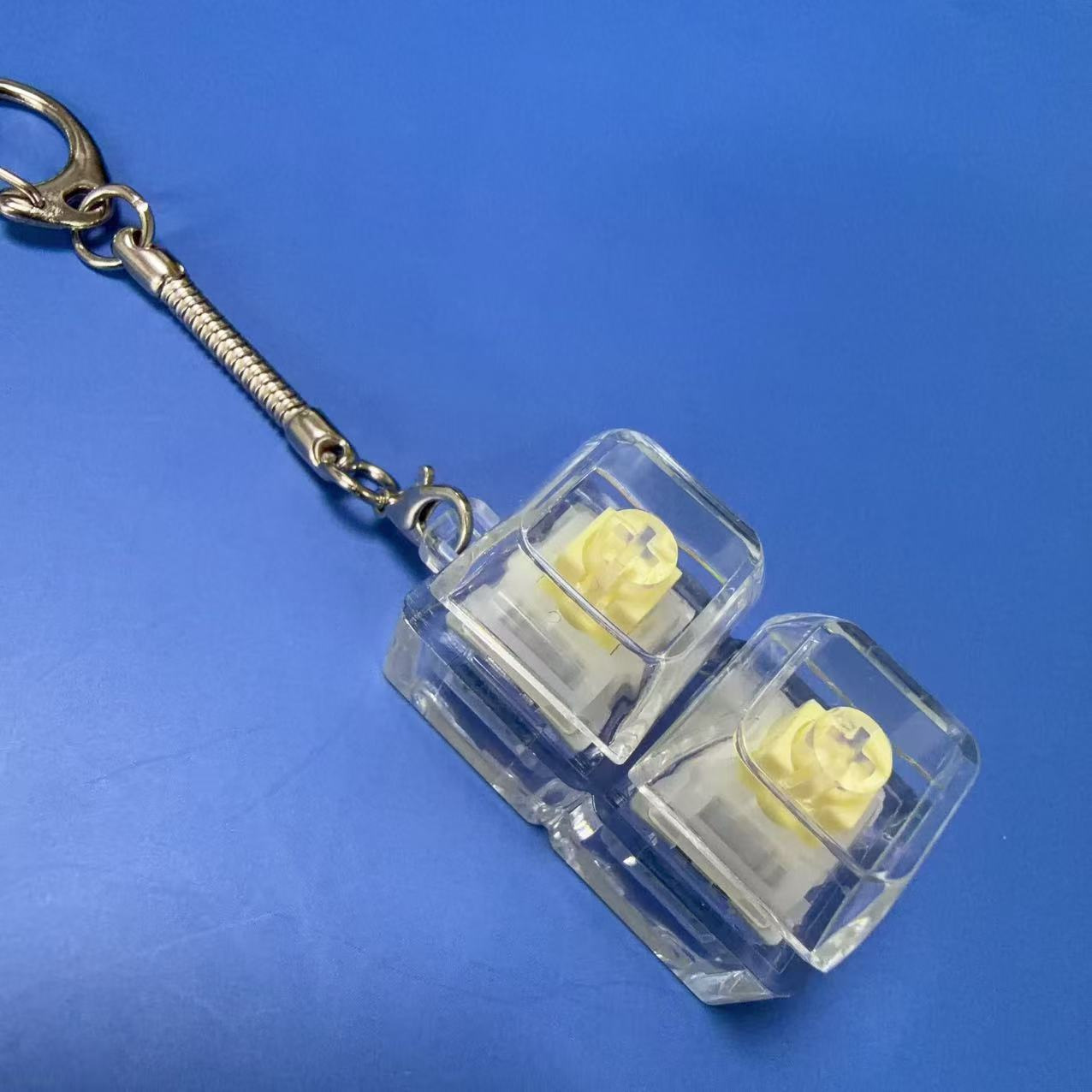 Pc two-button-light yellow shaft+snake bone chain