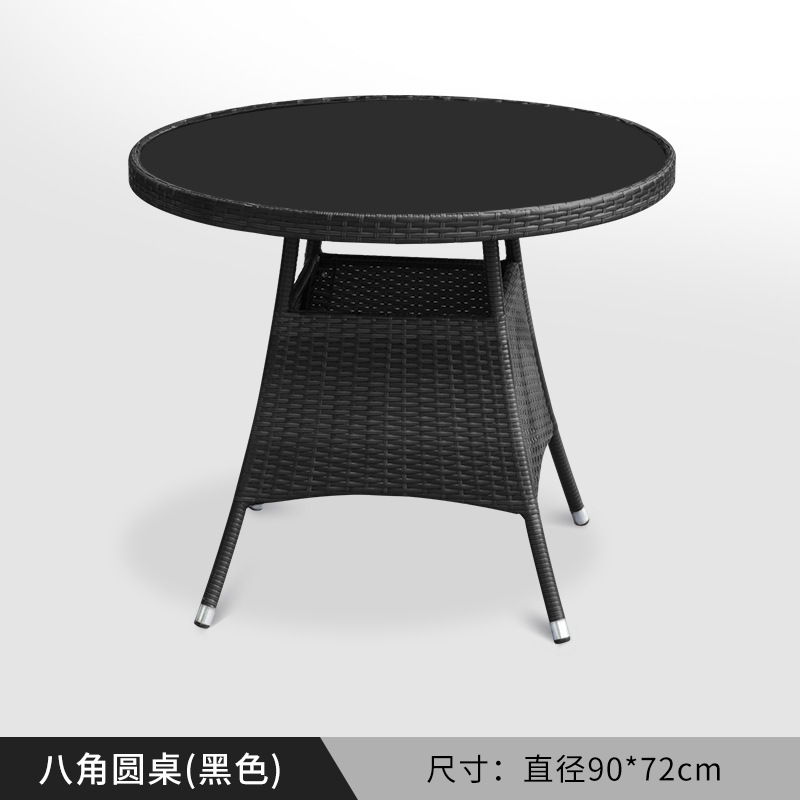 Nórdico de gama alta patio al aire libre cuerda tejida mesa y silla casa pequeña silla combinación patio jardín sillón mesa individual y silla