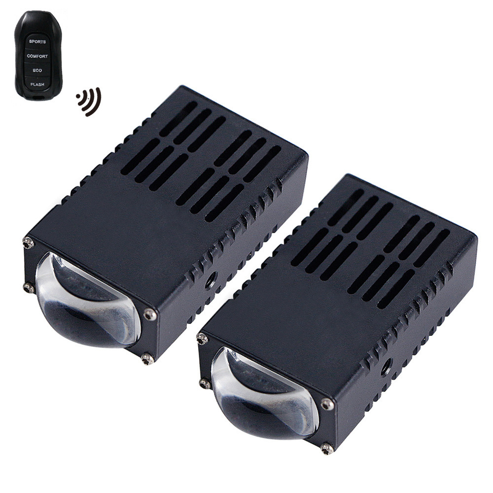 Lámpara de rejilla LED para automóviles, luz super brillante, un tiro, dos controles remotos, luz láser LED a prueba de agua oculta