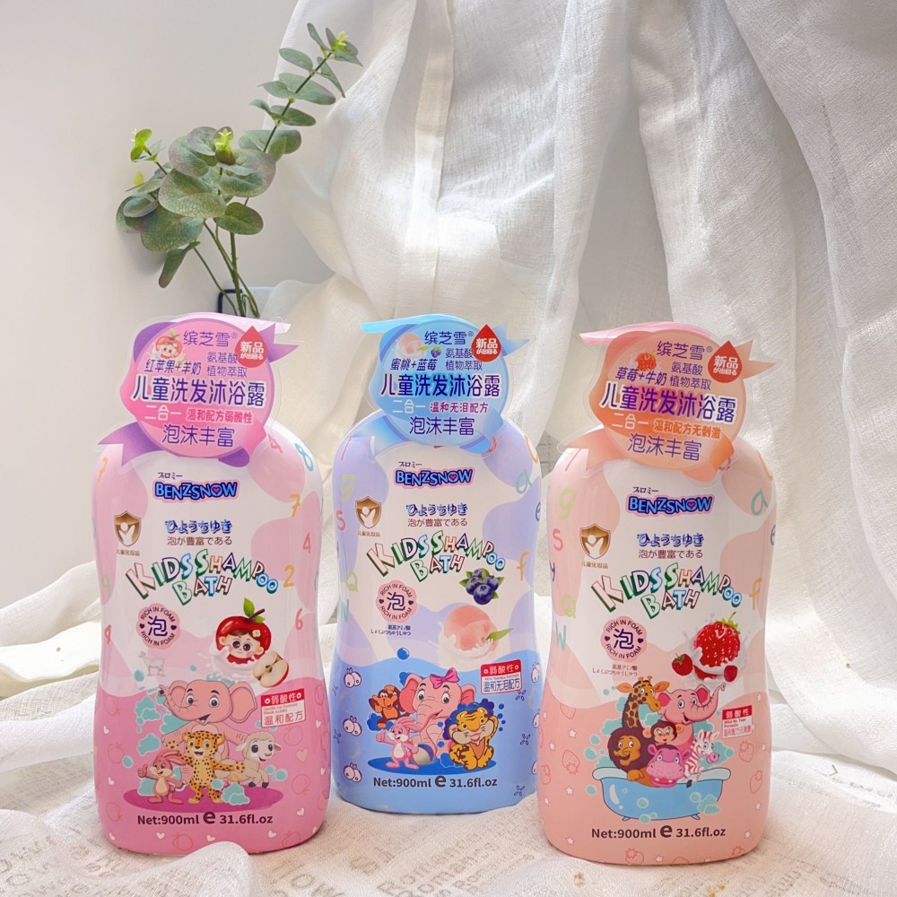 Binzhi Xue Baby Baby Kidsren's Amino Acid Shampoo and Shower Gel Two-In-One Mild Moisturizing Bubble