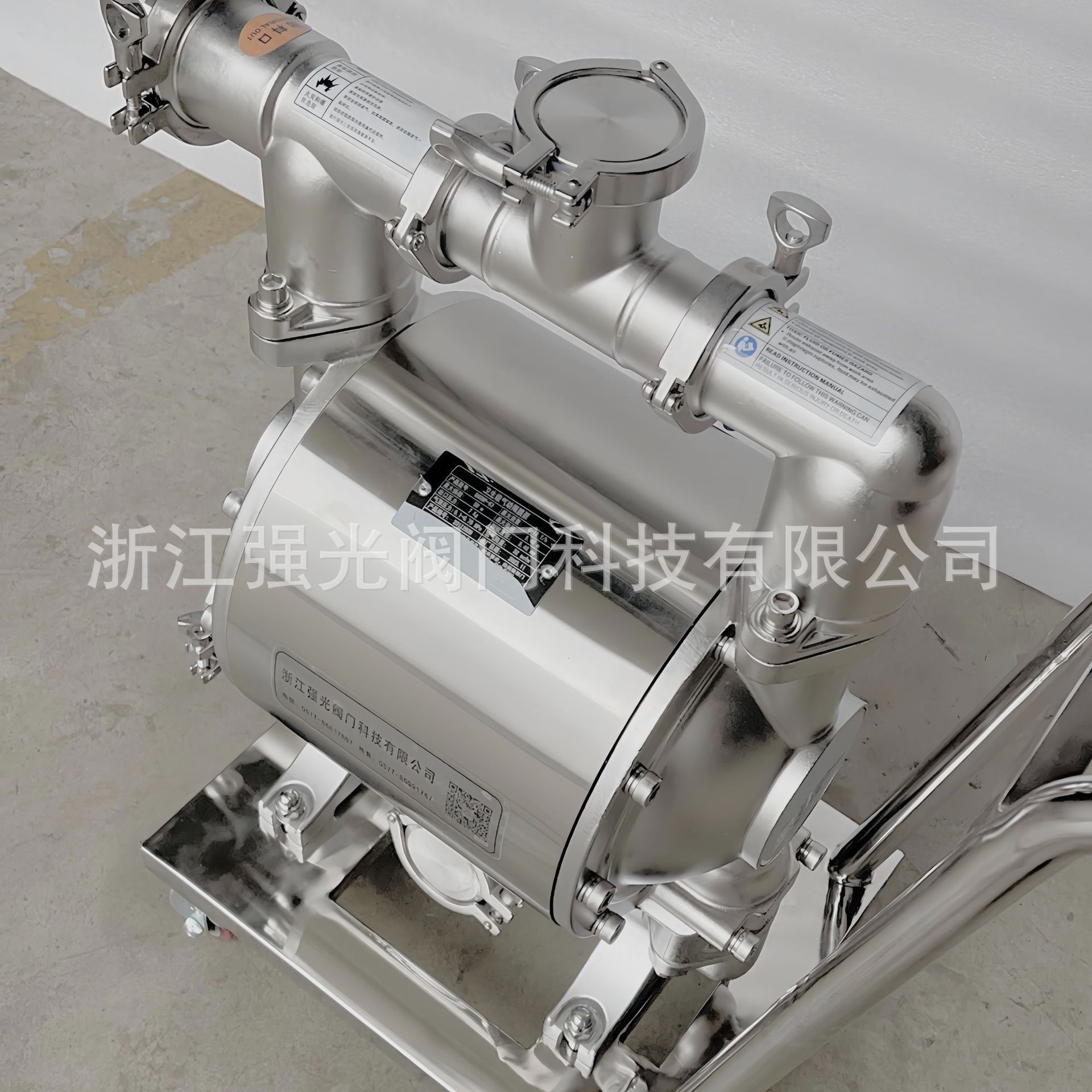 卫生级食品级高洁净不锈钢香水化妆品耐腐蚀气动隔膜泵304/316L