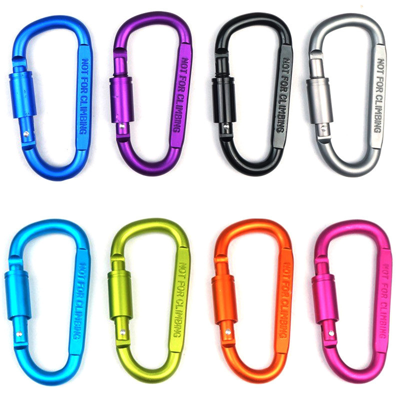 Cross-Border Best-Selling No. 8 D-Shaped Outdoor Aluminum Alloy Quick-Release Carabiner Hook for Outdoor Backpacks and Key Connections, Large Size Cross-Border Best-Selling No. 8 D-Shaped Outdoor Aluminum Alloy Quick-Release Carabiner Hook for Outdoor Backpacks and Key Connections, Large Size