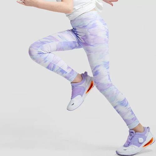Summer thin sunscreen ice silk lightweight breezy thin girls' children yoga pants outdoor sports fitness quick-drying breathable