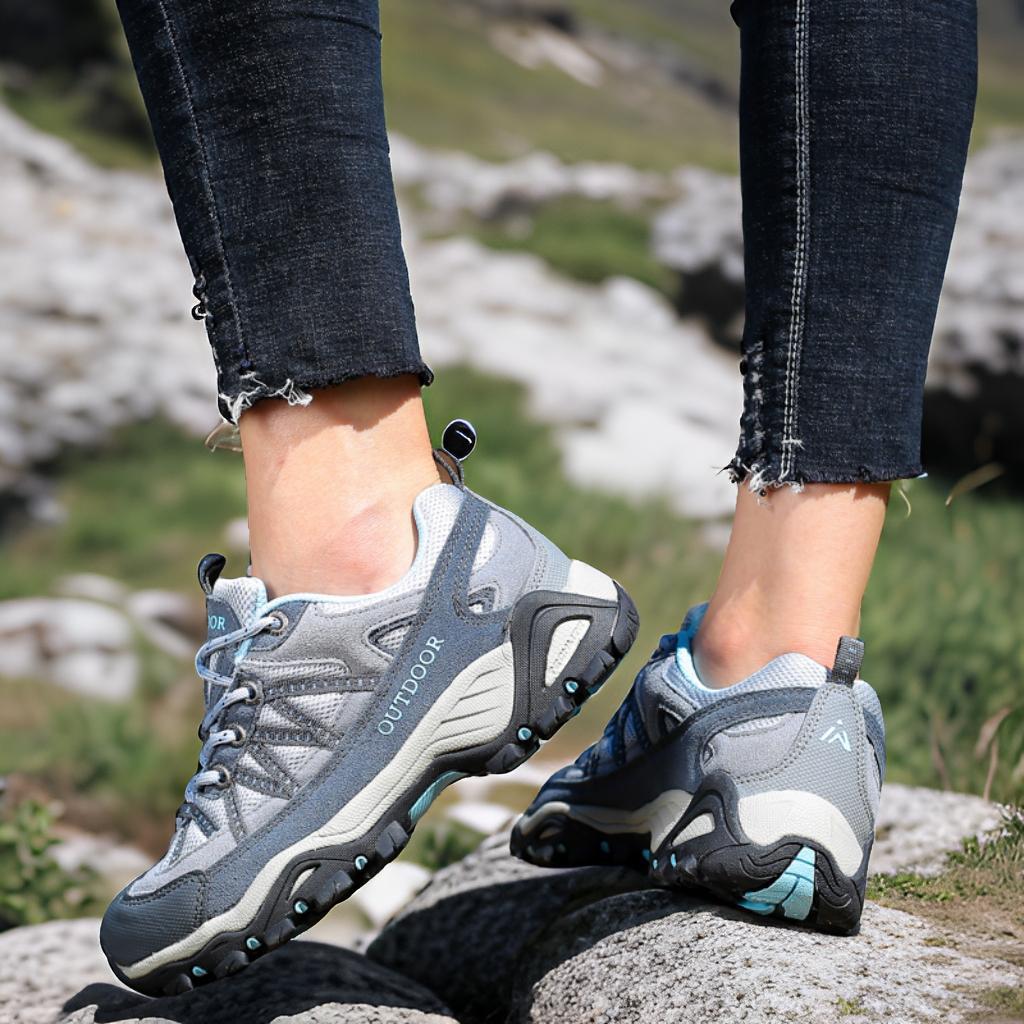 2025 primavera y otoño transfronterizos zapatos de montaña resistentes al desgaste zapatos deportivos casuales al aire libre de malla zapatos de senderismo transpirables