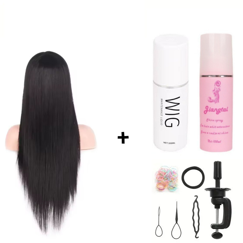 Simulación de comercio exterior, molde para el cabello, ejercicio de peluquería, permanente, trenzado, corte de cabello, peinado, peinado, peinado de muñeca, enseñanza de la cabeza, maquillaje