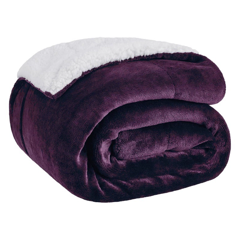 Трансграничная коммерция Amazon wish взрыв шерпа кашемировое одеяло утолщение двухслойное фланелевое одеяло на месте