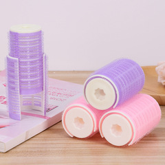 Ezilin factory wholesale air bangs curling iron plastic hair curler self-adhesive magic hair roller lazy curl eight-character Liu