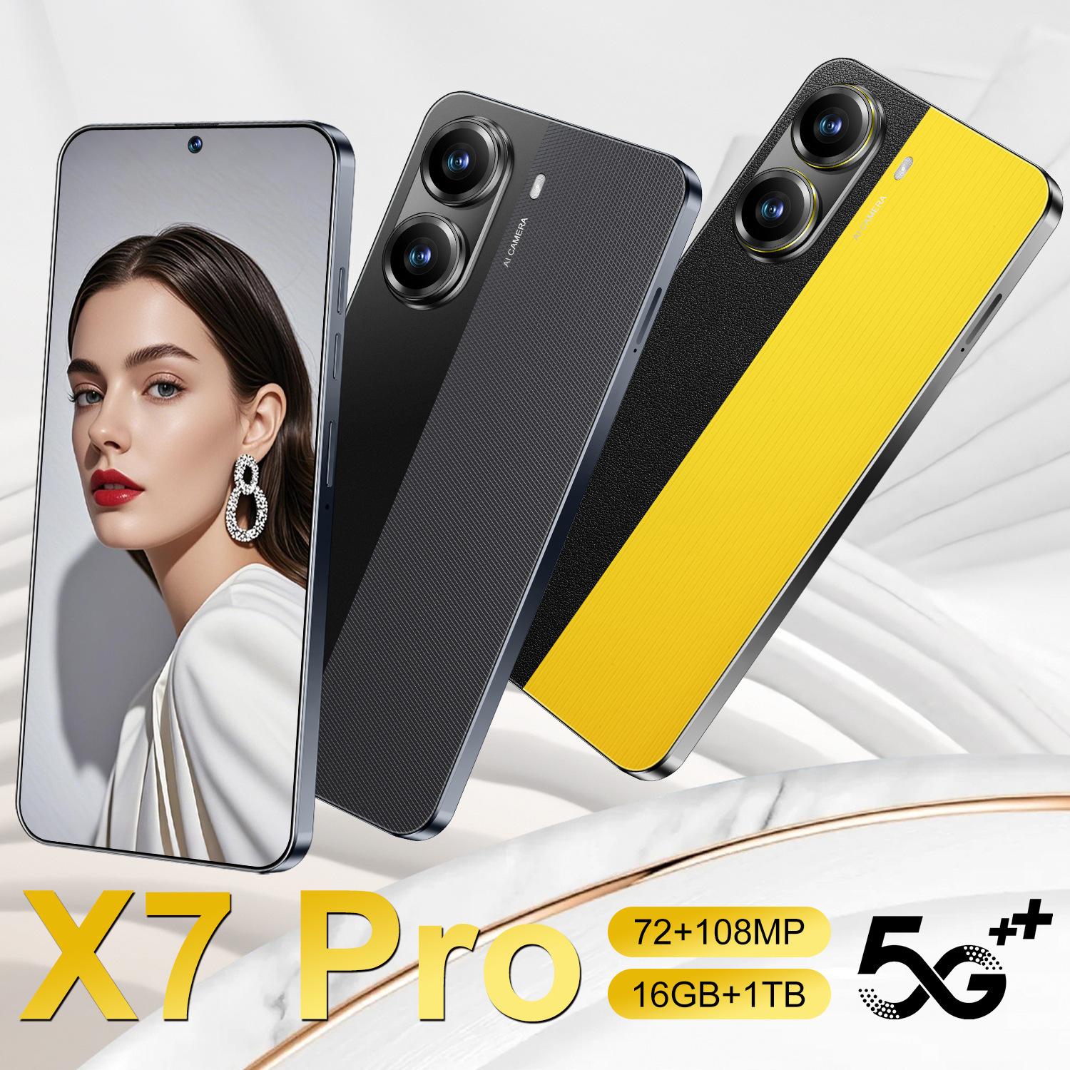 X7 Pro Cross-Border Exclusive Android Phone 7.3inch Large Screen Collection 16+1t Smartphone Source Factory Price