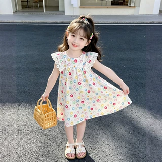 女童夏装连衣裙2026新款女宝宝绝美碎花裙儿童夏季甜美小公主裙子