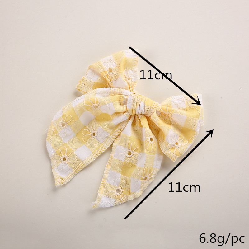 Kid's Cute Fashion Solid Color Bow Knot Cloth Hair Accessories Printing Hair Band display picture 1