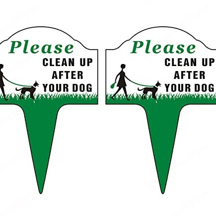 亚马逊外贸铝板烤漆遛狗便便尿尿花草警示牌 可订厂家销售价格优