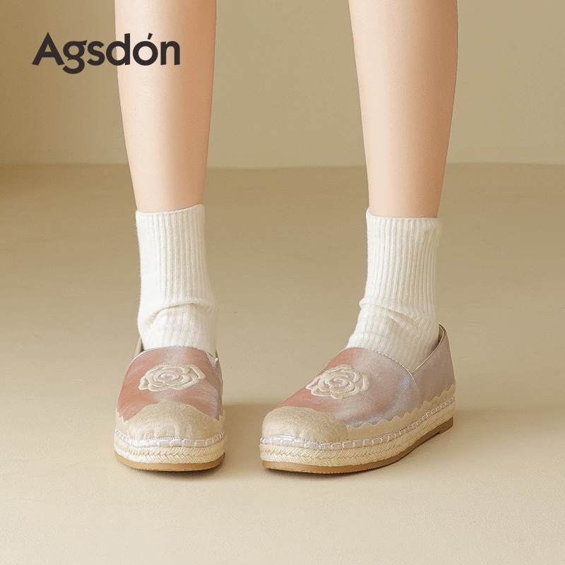 Zapatos de pescador de viento fragrante para mujeres 2025 nuevo otoño y invierno con suela gruesa perezosa con un solo zapato no se cansa