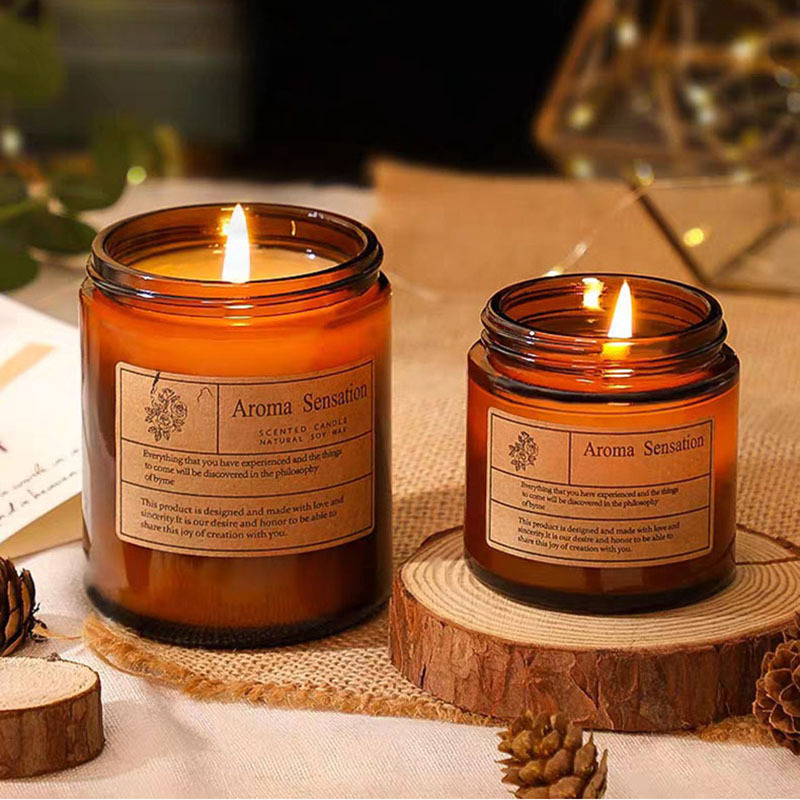 Vela de aromaterapia vintage Vela Vaso de vidrio de fragancia al por mayor Vela Vela romántica vintage Candelabro accesorios