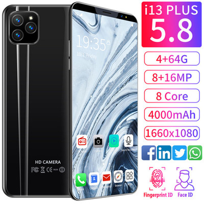 i13 Plus Cross border intelligence mobile phone Foreign trade Electricity supplier Lazada Shrimp wish new pattern wholesale intelligence mobile phone