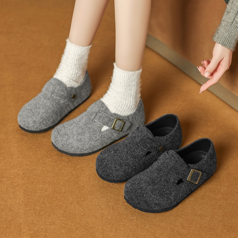 ZHR则则复古文艺搭扣勃肯鞋2025秋季新款薄底休闲通勤百搭女鞋