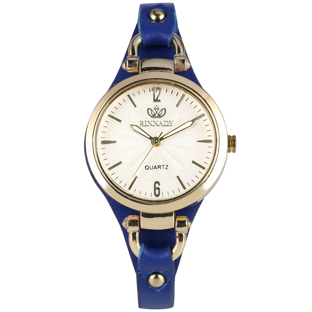 Commercio estero nuova moda orologio da donna elegante orologio al quarzo in pelle cinturino sottile quadrante semplice all'ingrosso_voghion.com