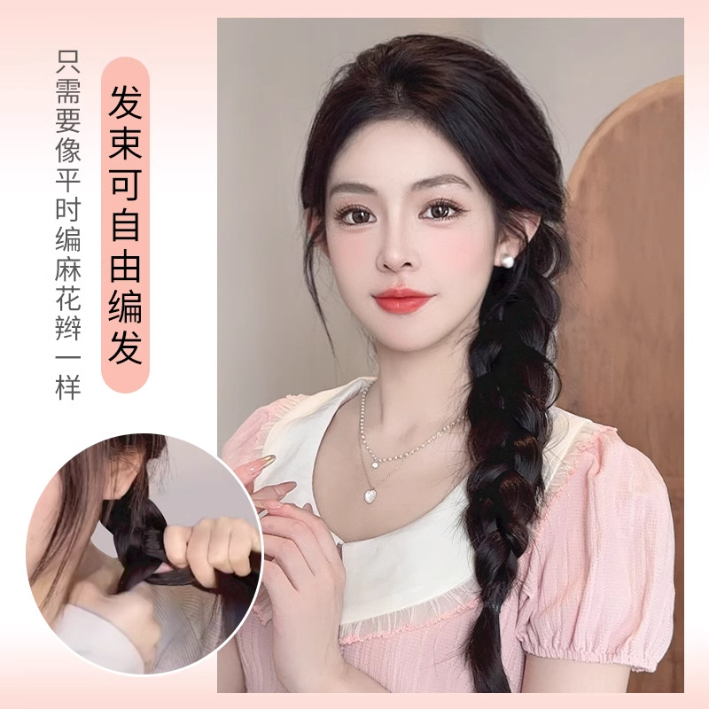 „Connie Hair Braids Twist Braid Low Ponytail“ apimties suteikiantis plaukų priauginimas formavimo įrankis Lengvas „updo Hair Bun“