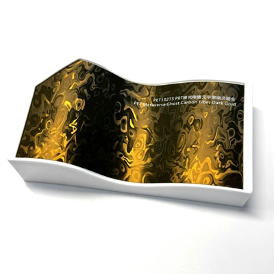 Auto Color Change Film for Body Decoration and Interior - pet-matte-electroplating-ghost-dark-gold-152m17mroll-supports-slitting