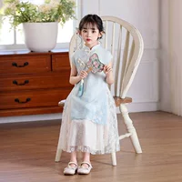 Платье Hanfu для девочек весна и осень 2025 новый детский древний стиль супер сказочный костюм