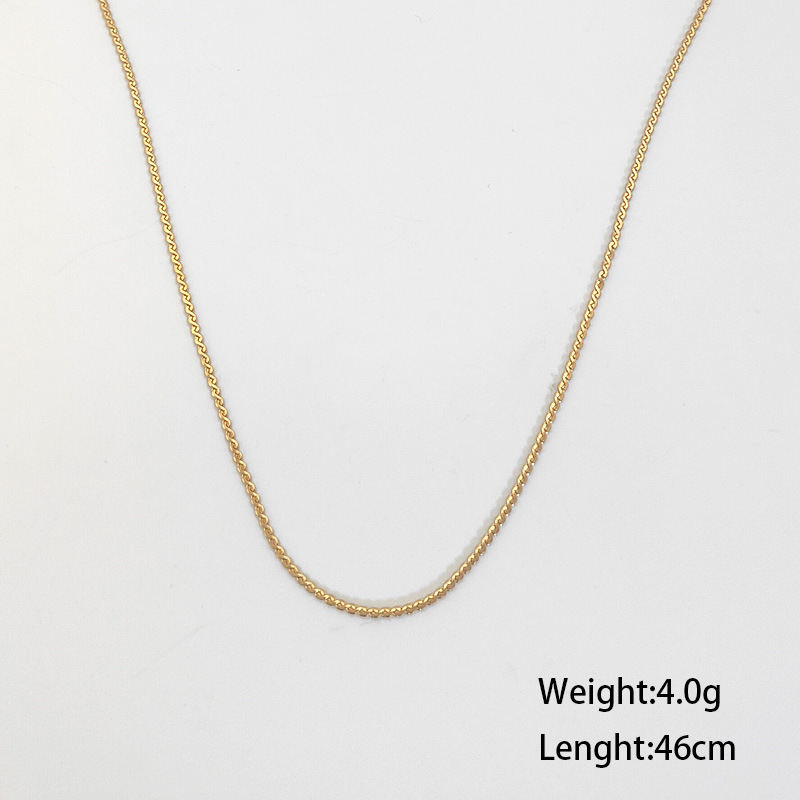 7g Weight Necklace Classification 304 Stainless Steel Chain Material 1 Piece Quantity Holiday, Daily Occasion 304 Stainless Steel Material Geometric Pattern Women's Gender Plating Design Simple Style Style Wholesale Jewelry Simple Style Geometric 304 Stainless Steel Plating Stainless Steel Necklaces 18