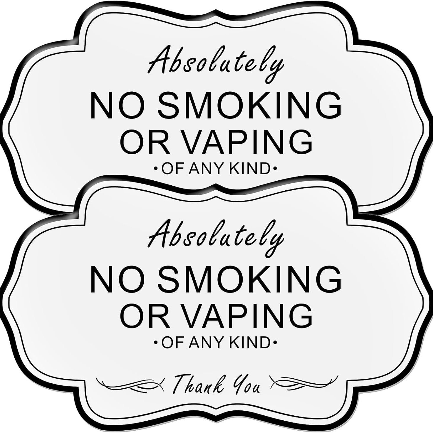 跨境热销亚克力无烟标志 餐厅禁止吸烟标志带3M背胶白色禁烟标牌