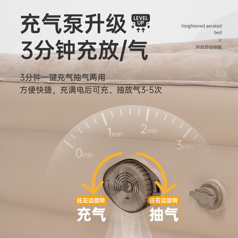 Airbed Back Support Single/Double Popular Mattress Home Camping Floor Airbed Portable Outdoor Automatic Inflatable Bed